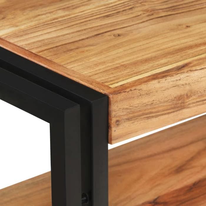 Table console en bois dacacia - WIENS - 90x30x75 cm - Brun - Bois dacacia massif - Finition naturelle