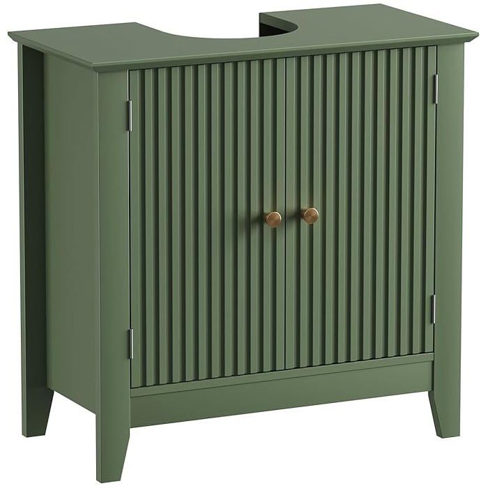 Meuble sous lavabo salle de bain Moderne U sous Le lavabo 2 Portes et Un Compartiment Adapté pour Les salles de Bain