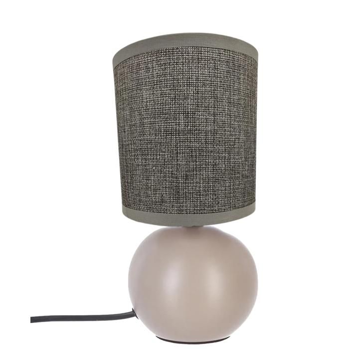 lampe de chevet timeo taupe noir strie