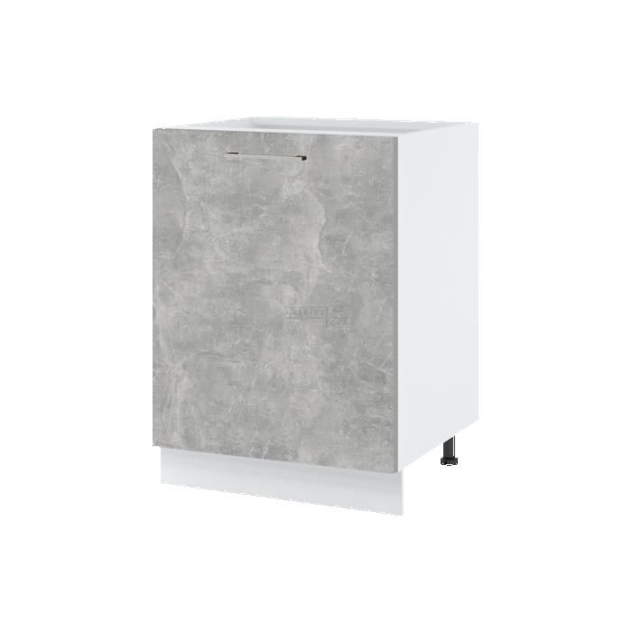 Meuble bas de cuisine Bellissi Beton Naturel 1 porte L 60 cm - Cuisineandcie