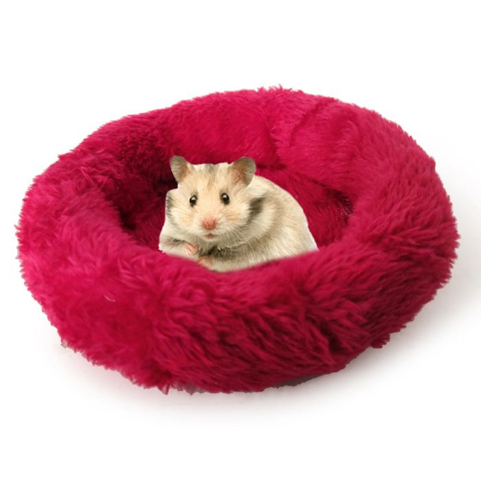 Tampon en coton polaire pour petits animaux - Phoesky - Écologique - Rouge - 17-18 cm - Pour hamsters - Pour hérissons