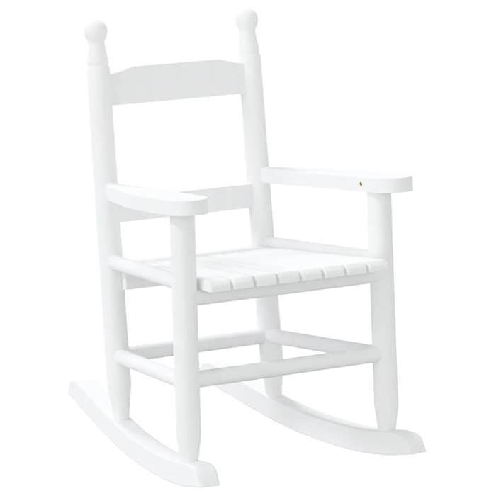 Mode Chaise à bascule/Chaise de salon 1 PLACE - PARAJIE - max charge 110kg - enfants blanc bois de peuplier massif @2496907539