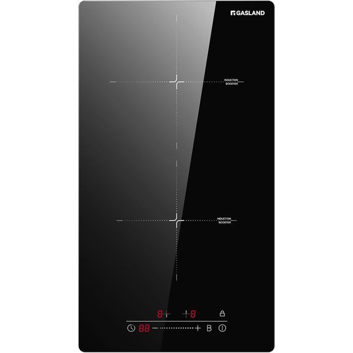 Table de cuisson à induction encastrable - LEHRING - 2 zones de cuisson - Commandes tactiles - Powerboost 3500W