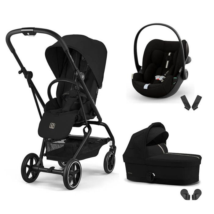 CYBEX - Poussette Trio Eezy S Twist+ 2 + Cloud G3 Plus + Nacelle Gold Magic Black