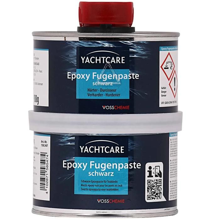 Mastic époxy - YACHTCARE - 500 A - Bicomposant - Noir - Étanchéité supérieure