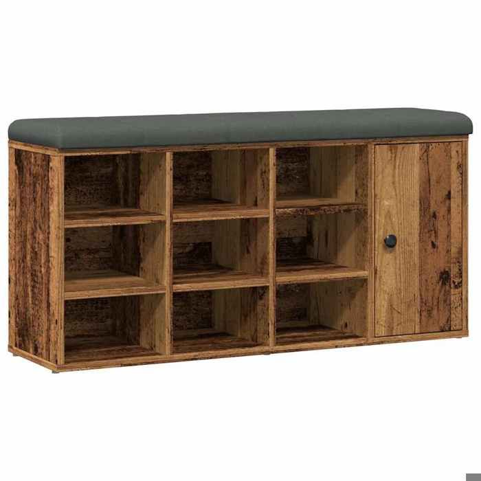 NOUVEAU Meuble d’entrée moderne - Banc à chaussures banc de couloir - vieux bois - 102x32x50cm bois dingénierie92268