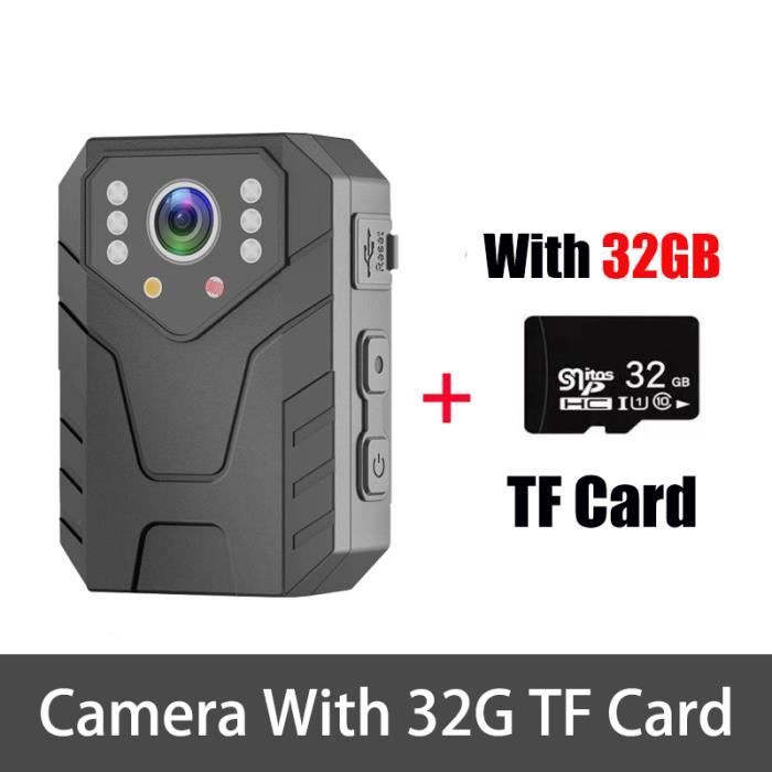 Caméra Ajouter 32G-Mini Caméra Corporelle 4K avec Écran de 2 Pouces, 1080P  Full HD, Infrarouge, Garde de Sécu - Cdiscount Appareil Photo
