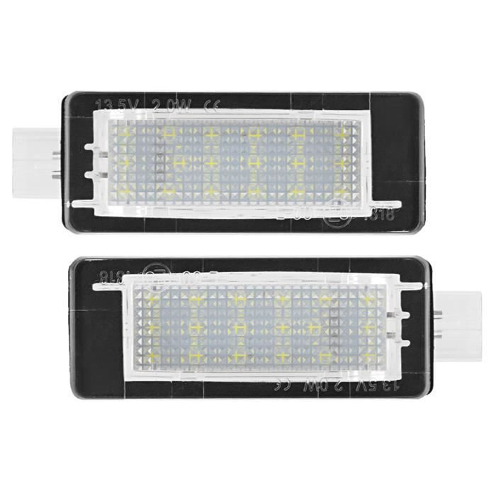 2 Lampes LED Plaque Immatriculation Pour Audi A4 B8 A5 Q5 | Blanc Froid 6000K | Plug & Play