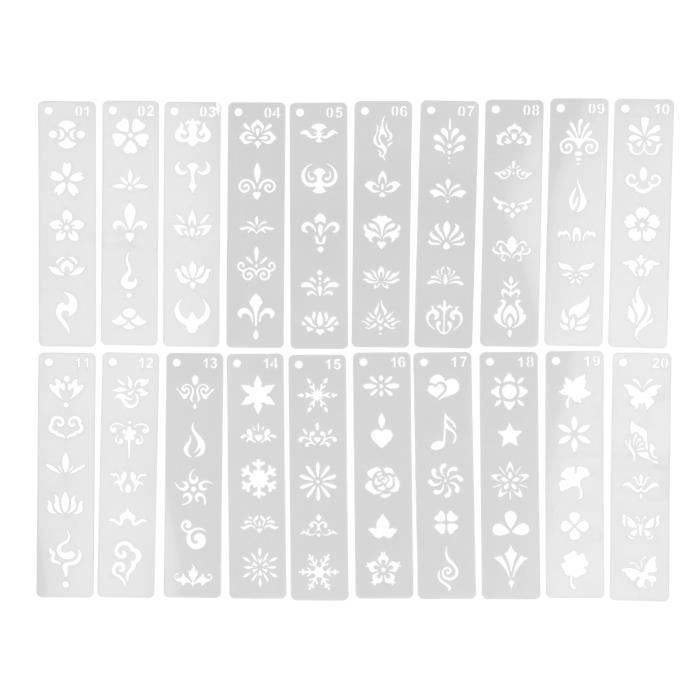 Gabarits Stencil Planning, Pochoir Planificateur Journal, Règle