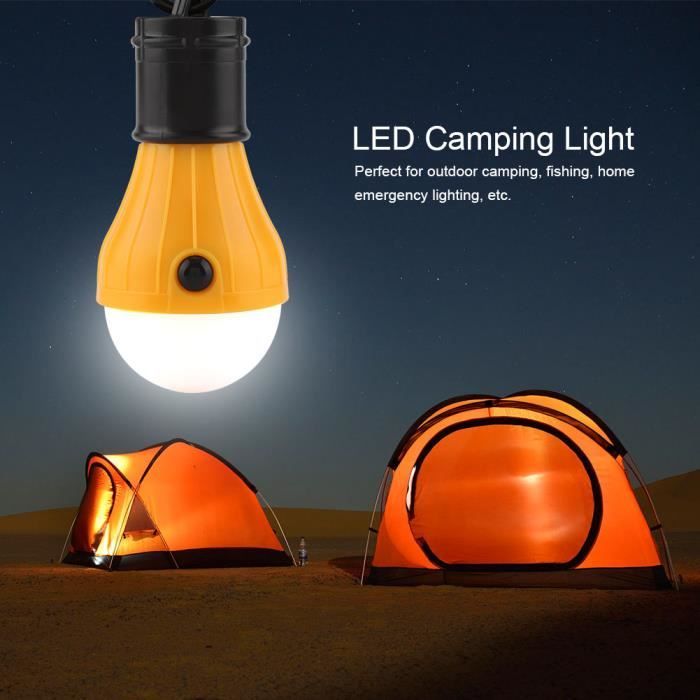 JAC® Lampe camping à pile lumière led à suspendre tente intérieur extérieur  randonnée lanterne puissante portable niveau de l 130094