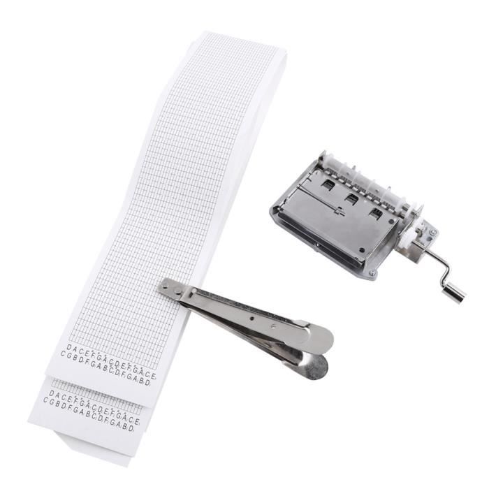 30 Note Diy Boite A Musique Mecanisme Manuel Poinconneur 3 Bandes De Papier Cdiscount Jeux Jouets