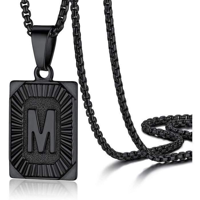 Collier Lettre Esmoly 14K Plaqué Or - Pendentif A-Z Réglable 16+2 Inches | Cadeau Femme, Hypoallergénique