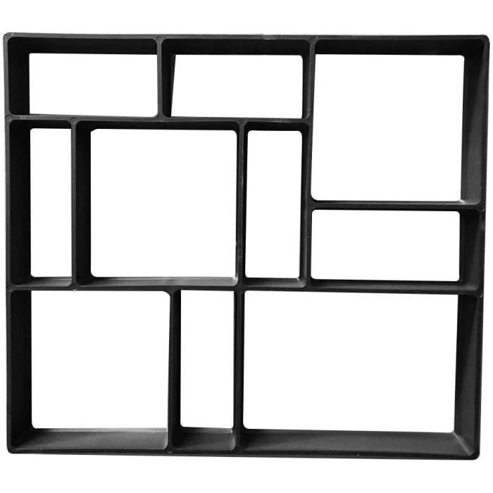 Moule Allée Jardin En Plastique - Pour Créer Des Pavés En Béton Style Pierre, 45x40cm, Réutilisable