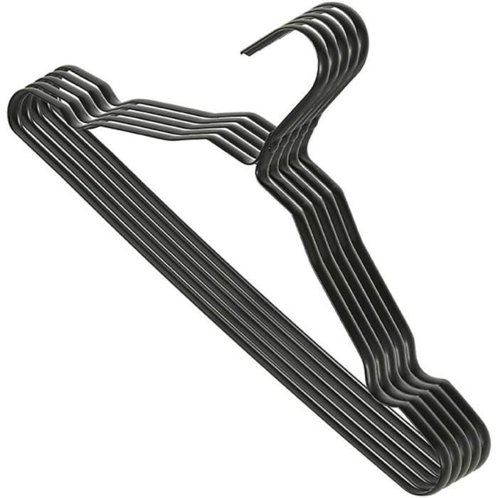 Lot De 5 Cintres Alliage Aluminium Doré ULTECHNOVO – Antidérapants Élégants Adultes & Enfants, Design Luxe Placard