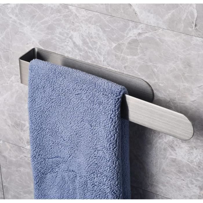Support Mural Serviettes Porte-Serviettes Salle De Bain Acier Inoxydable - Auto-adhésif Ou Vis - 40 Cm Chrome - Imperméable Antirouille