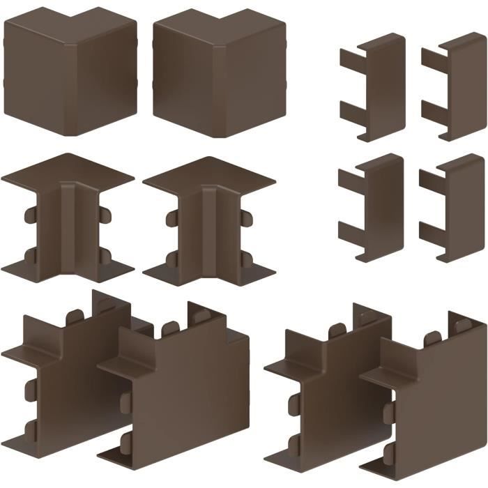 Set Accessori Canalina Habengut 15x30mm Nero - Angoli E Connettori Per Cablaggi - Foto 3