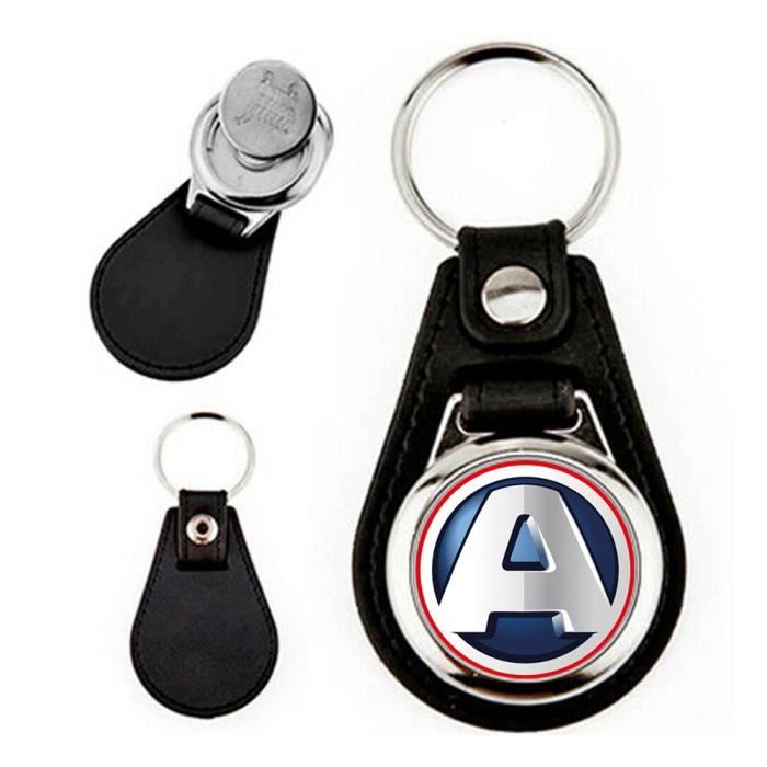 Porte-clés Road Runner Pour Cadillac - Acier Et Simili-cuir, Impression Recto-verso