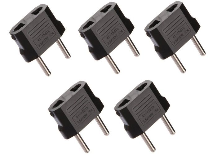 LOT DE 5 ADAPTATEUR SECTEUR US VERS PRISE EU FRANCE