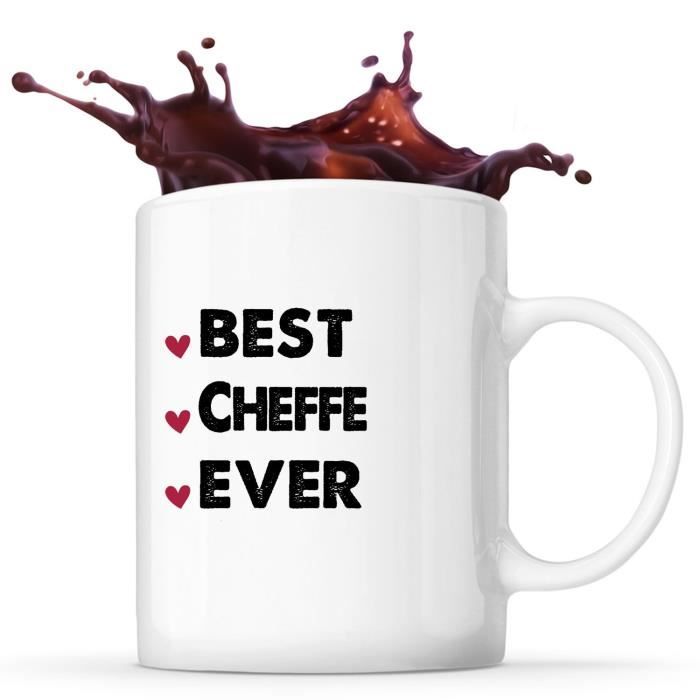 Planetee Tazza Umoristica "Best Cheffe", Idea Regalo Divertente Per Appassionati Di Cucina, Ceramica