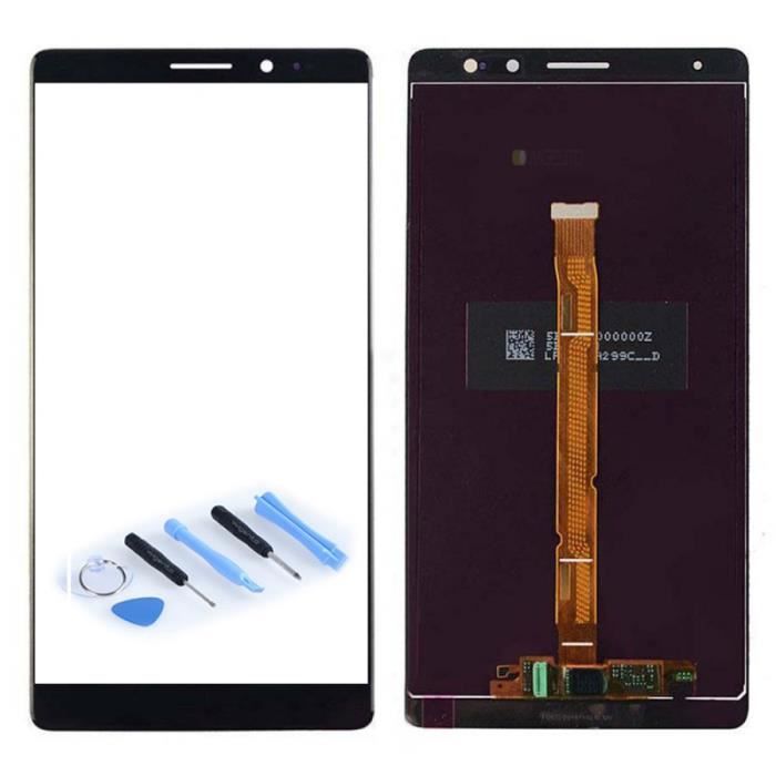 Écran LCD + Vitre Tactile Sur Châssis Pour Huawei Mate 8 – Noir – Avec Outils – Neuf