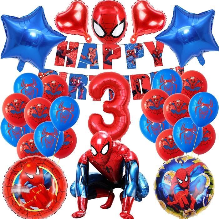 Decoration Anniversaire Spiderman 3 ans, Ballons Anniversaire