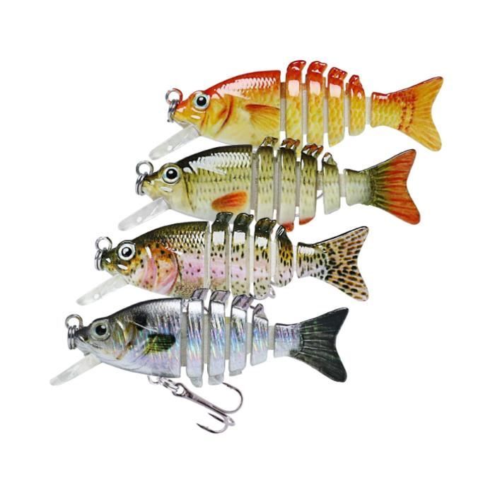 Lot De 8 Cuillères De Pêche En Métal Assorties - Leurres Avec Hameçons Triples