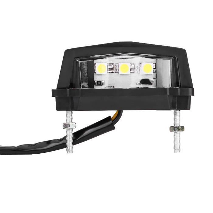 12V LED Plaque d'Immatriculation Lumière, Keenso Universel Ampoule de Frein Feu de Queue de Frein Arrière Eclairage de Feux Stop