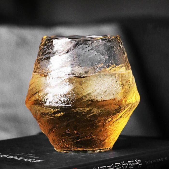 Lot De 6 Verres à Whisky En Cristal Sans Plomb - 177 Ml, Soufflés à La Main, Motif Torsadé Irisé