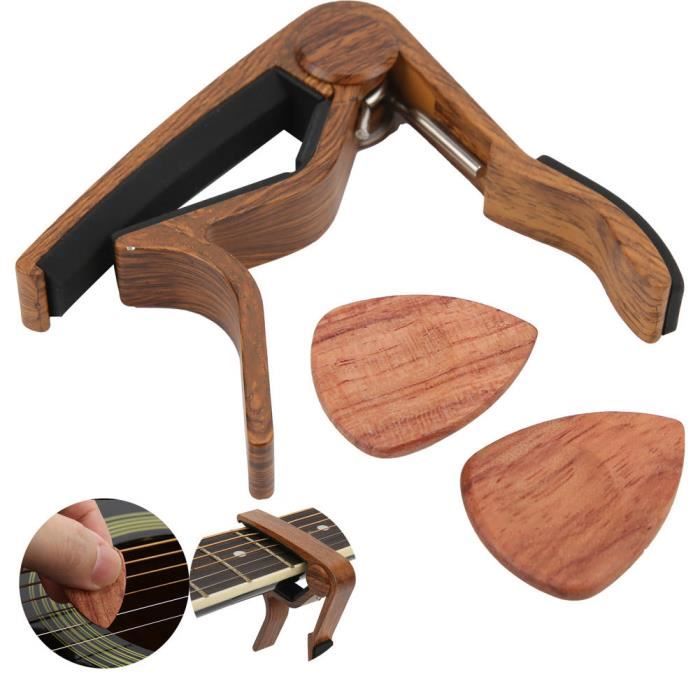 1 lot de capodastres en bois pour guitare électrique acoustique 6  cordes[579] - Cdiscount Instruments de musique