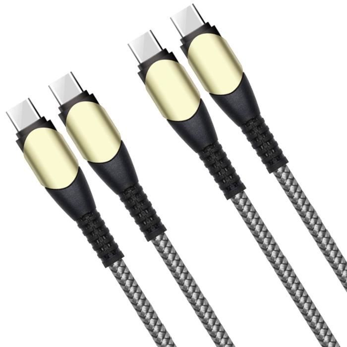 Adaptateur USB-C Double 2-en-1 (Audio + Charge PD 60W) Avec Câble TPE - Compatible Smartphones, Tablettes, Switch