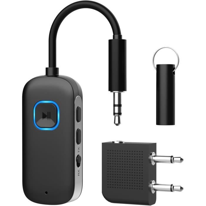 Adaptateur Bluetooth 5.0 Émetteur/Récepteur - AptX, Sortie 3.5mm