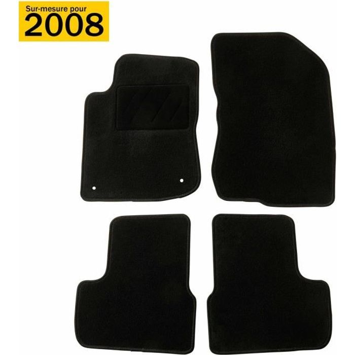 DBS  - Tapis voiture / auto - Sur Mesure pour 2008 (2013 - 2020) - 4 pi&egrave;ces - Antid&eacute;rapant - Moquette Basic 