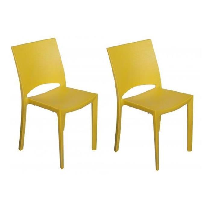 Chaise plastique jaune