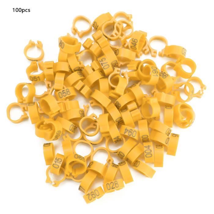 YOUTHINK Pack of 100 Pigeon Rings Numbered 8mm 001 - 100 Plastic Leg Rings (Green YOUTHINK Pack of 100 Pigeon Rings Numbered 8mm 001 - 100 Plastic Leg Rings (Green