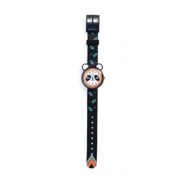 Montre pedagogique panda antichoc - DJECO - DD00428 - Beige - Carton - Dès 6 ans