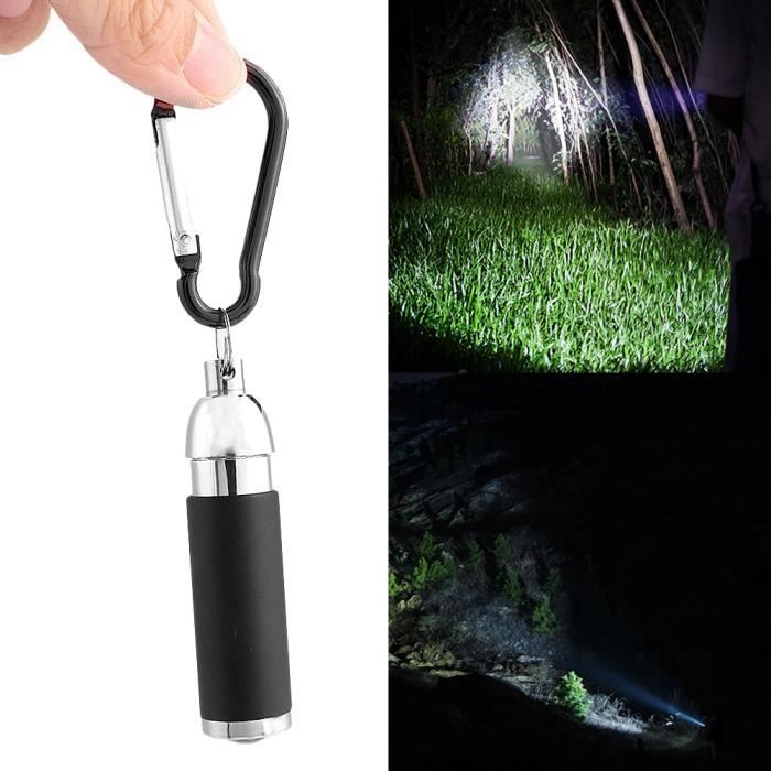 duokon mini lampe de poche porte-clés de lumière de torche de lampe de poche portative colorée en alliage d'aluminium mini led