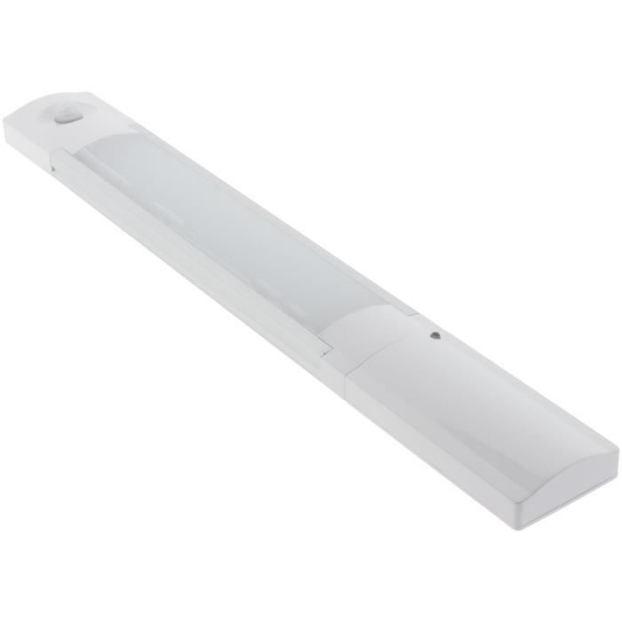 Réglette LED Rechargeable USB 40cm 2W Noire avec Détecteur de mouvement -  Blanc Chaud 2300K - 3500K - SILAMP
