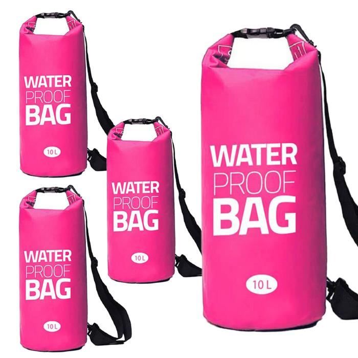 Sac sec étanche Eurocatch - Sac polochon - Rose - 10 litres