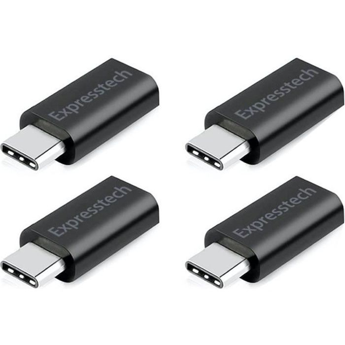 Adaptateur usb type C mâle vers micro usb femelle gris