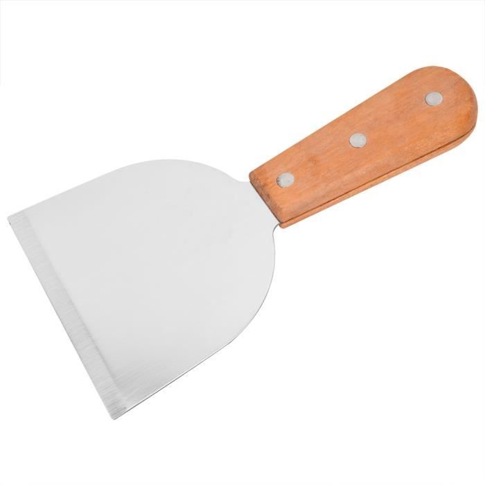 Spatule pliante en acier inoxydable, tourneur de nourriture, cuillère