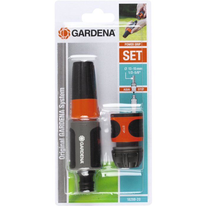 GARDENA Nécessaire de base – Adapté tuyau Ø15mm – Compatibilité Original GARDENA System – Kit complet – Garantie