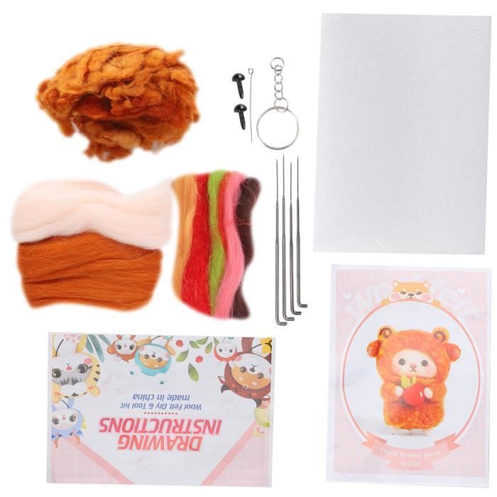 Kit Feutrage Aiguille Pour Créer Un Hamster En Laine - Marque Wizardi - Loisir Créatif DIY - Neuf