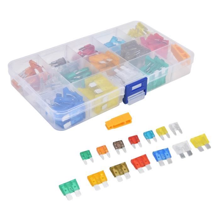 Kit De 16 Fusibles Auto Haute Intensité 20A à 120A - Pour Voiture, Moto, Camion, Camping-car - Protection Circuits électriques