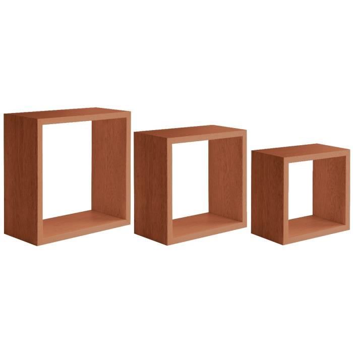 Homemania HOMSAN_074 Incubo Wandregal – MDF, Violett, 3 Größen, Für Wohnzimmer/Büro