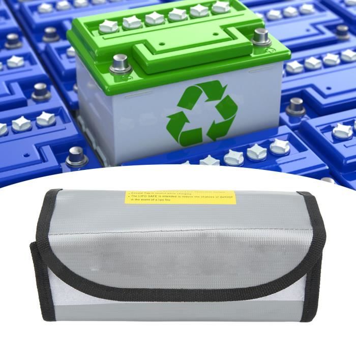3 Sacs Sécurité Batterie Lipo - 18.5x7.5x6cm, Ignifuges, Anti-Explosion - Transport Et Stockage