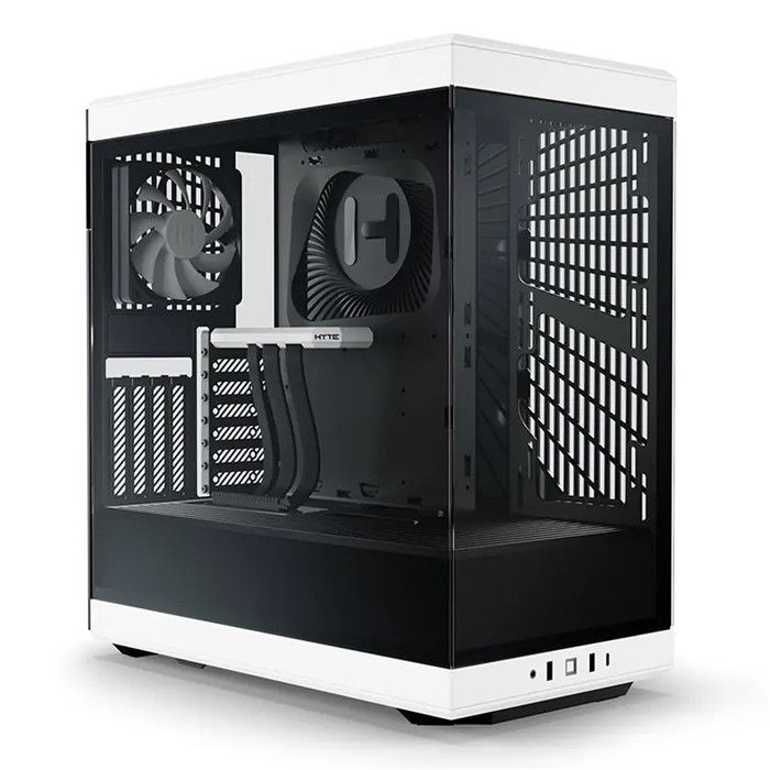 Boitier PC Moyen Tour HYTE Y40 (Noir/Blanc) – Support GPU 4 emplacements – Refroidissement efficace