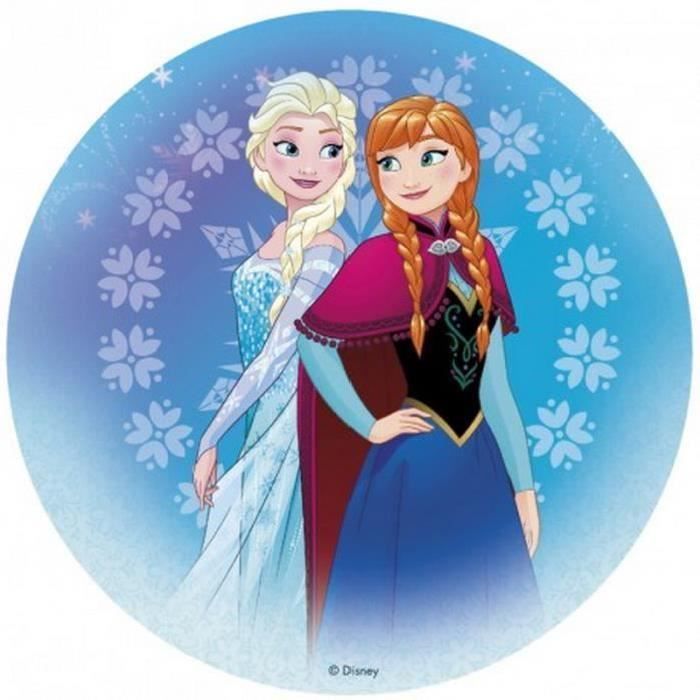 Décoration Comestible Reine Des Neiges - Disque Azyme Imprimé Diamètre 20cm - Neuf