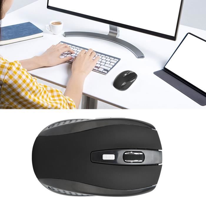 Souris Sans Fil PINKCAT - 2,4 GHz, DPI Réglable (3 Niveaux), 6 Boutons Dont Latéraux Personnalisables - Pour PC, Ordinateur Portable, Windows, Linux - Plug & Play