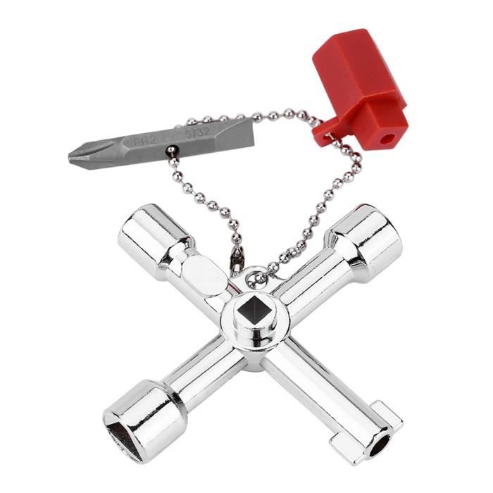Jeu De 8 Clés Universelles Vxiwscy - Clés Cruciformes, Triangulaires, Carrées, Alliage Zinc - 5