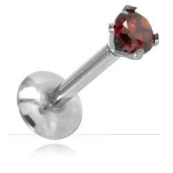 Micro Labret Bioflex Cristal 2mm - Plaqué Or 18k - Pour Lèvre Et Cartilage